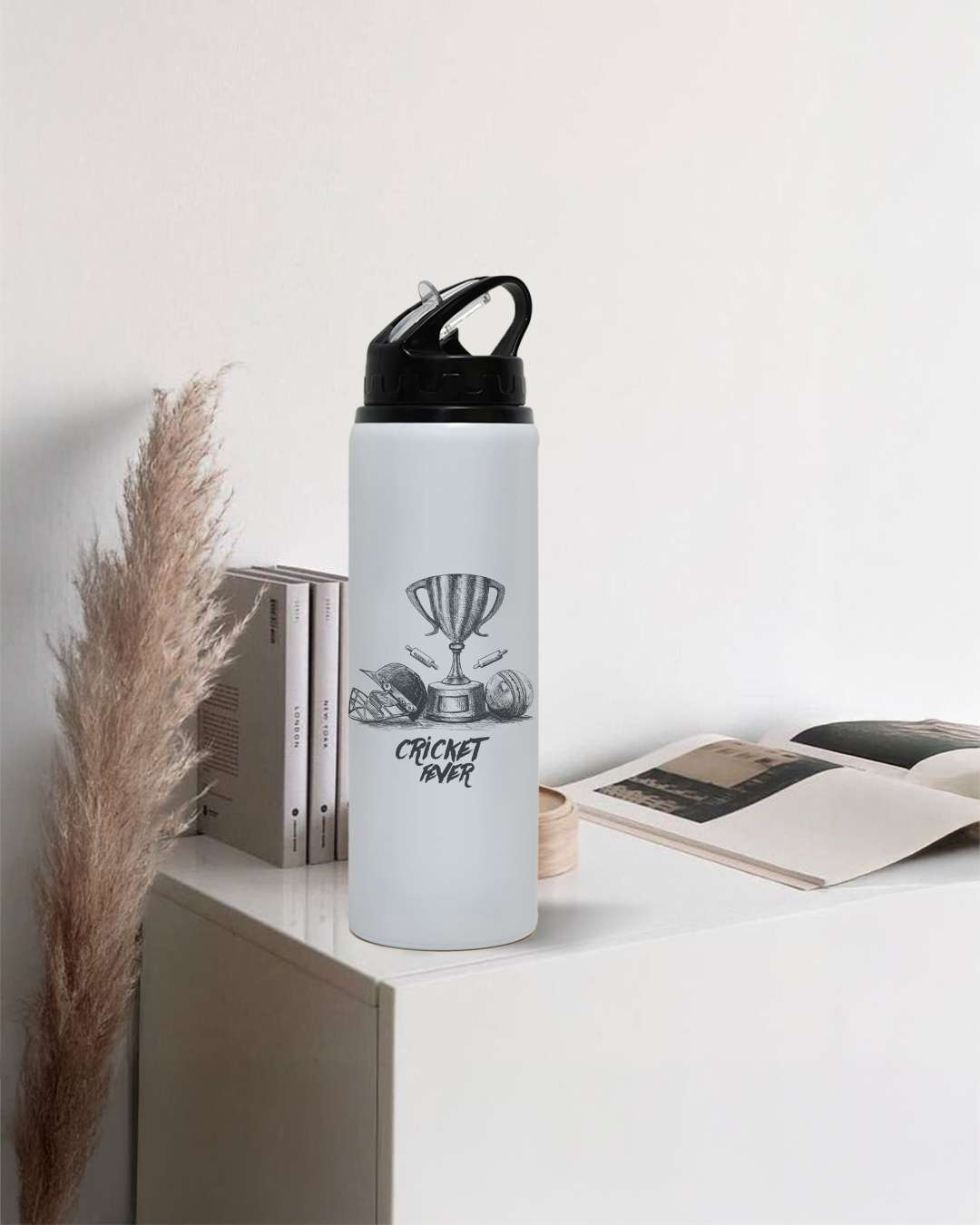 Nozzle Bottle with Straw 600 ml | White