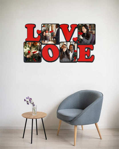 Love – Sublimation Photo Frame  | Black Brown