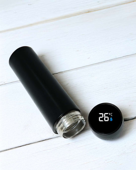 LED Temperature Bottle 500 ml  | Black