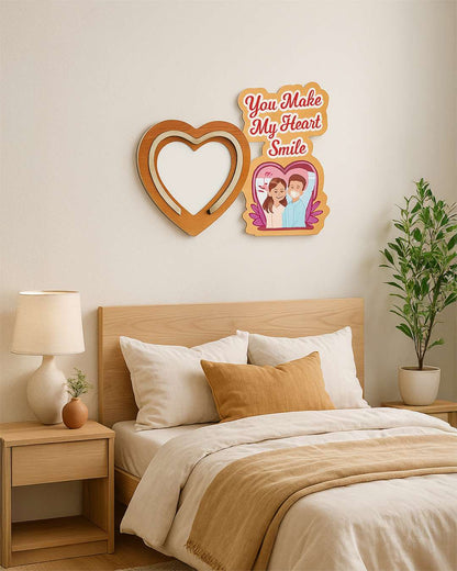 You make my HEART SMILE LED Photo Frame |  Pink