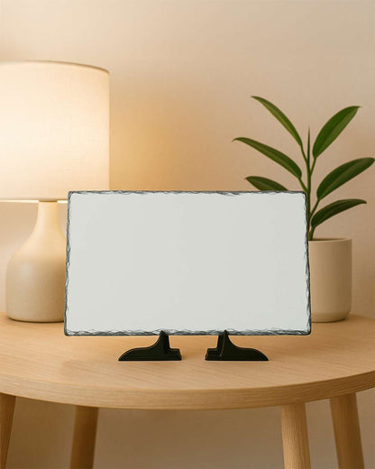 Customized Blank Slate Rock Set with Display Stand  | White