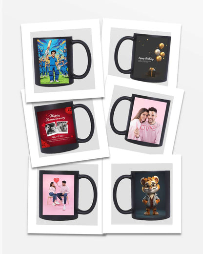 Black Mug - Personalized/Customized with your photo print or text | Black