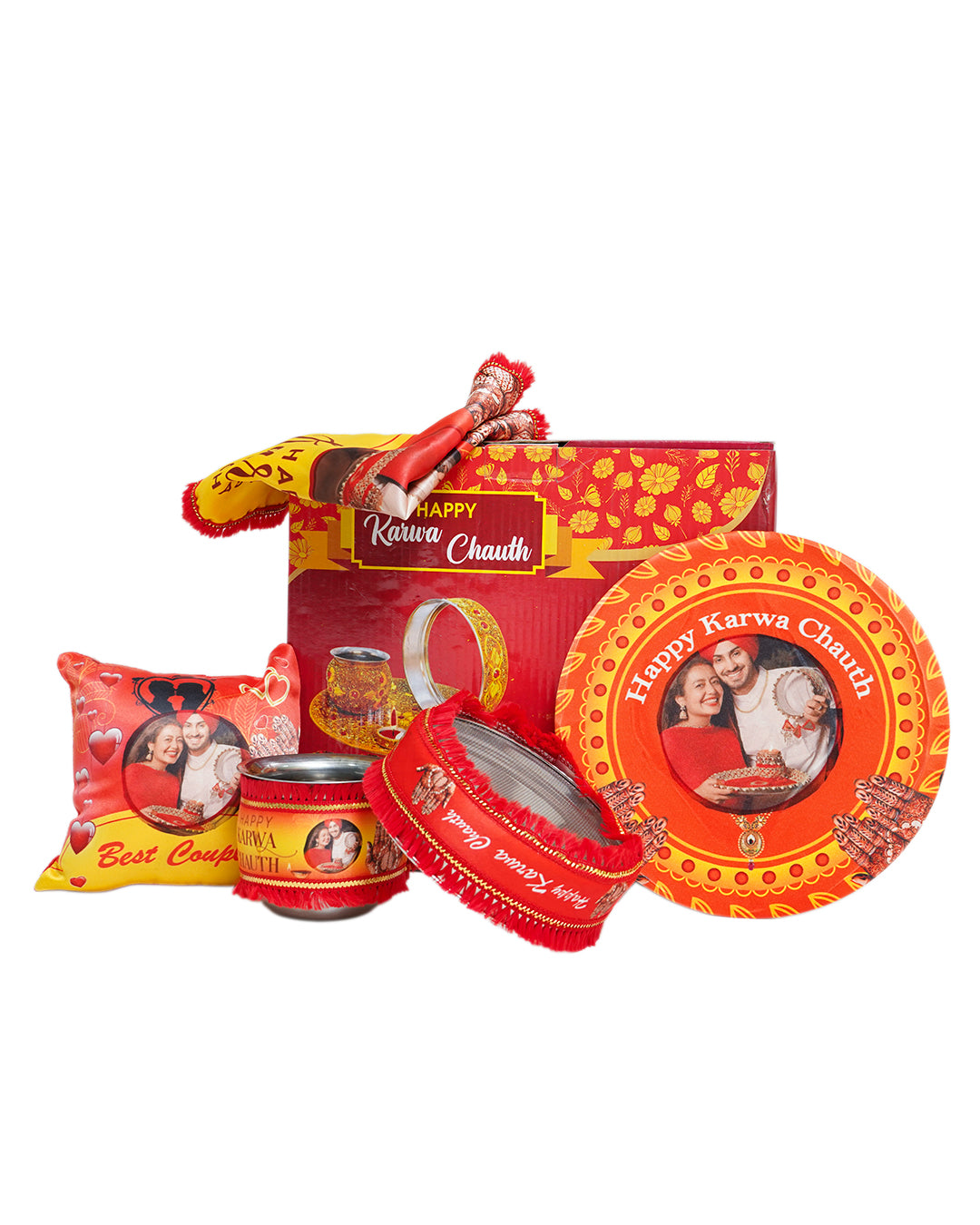 Karwachauth Pooja Thali Set  - Gift for Married Ladies, Wife, Mother, Mother-in-Law, Sister, Sister-in-Law, Bhabhi & to be bride
