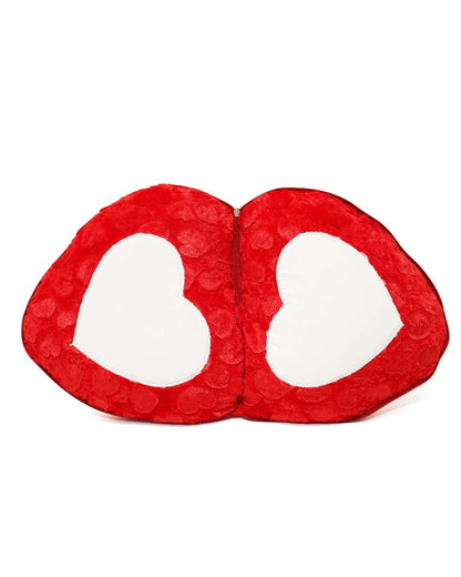 Single Heart Shaped Pillow – Personalized with your photo or text  | Red