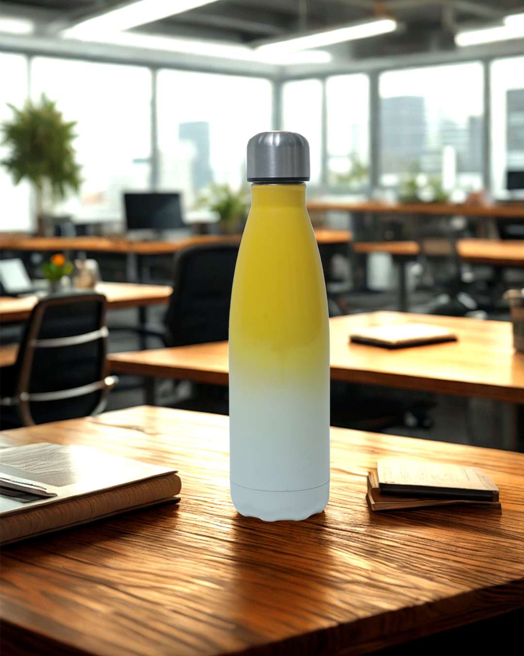 Bamboo Blank Flask Cola Shaped Bottle (BB2) 500 ml | White