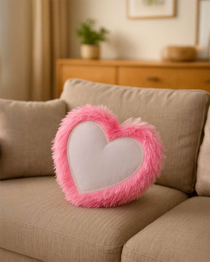 Pink Heart Shaped Pillow – Personalized with your photo or text | Pink