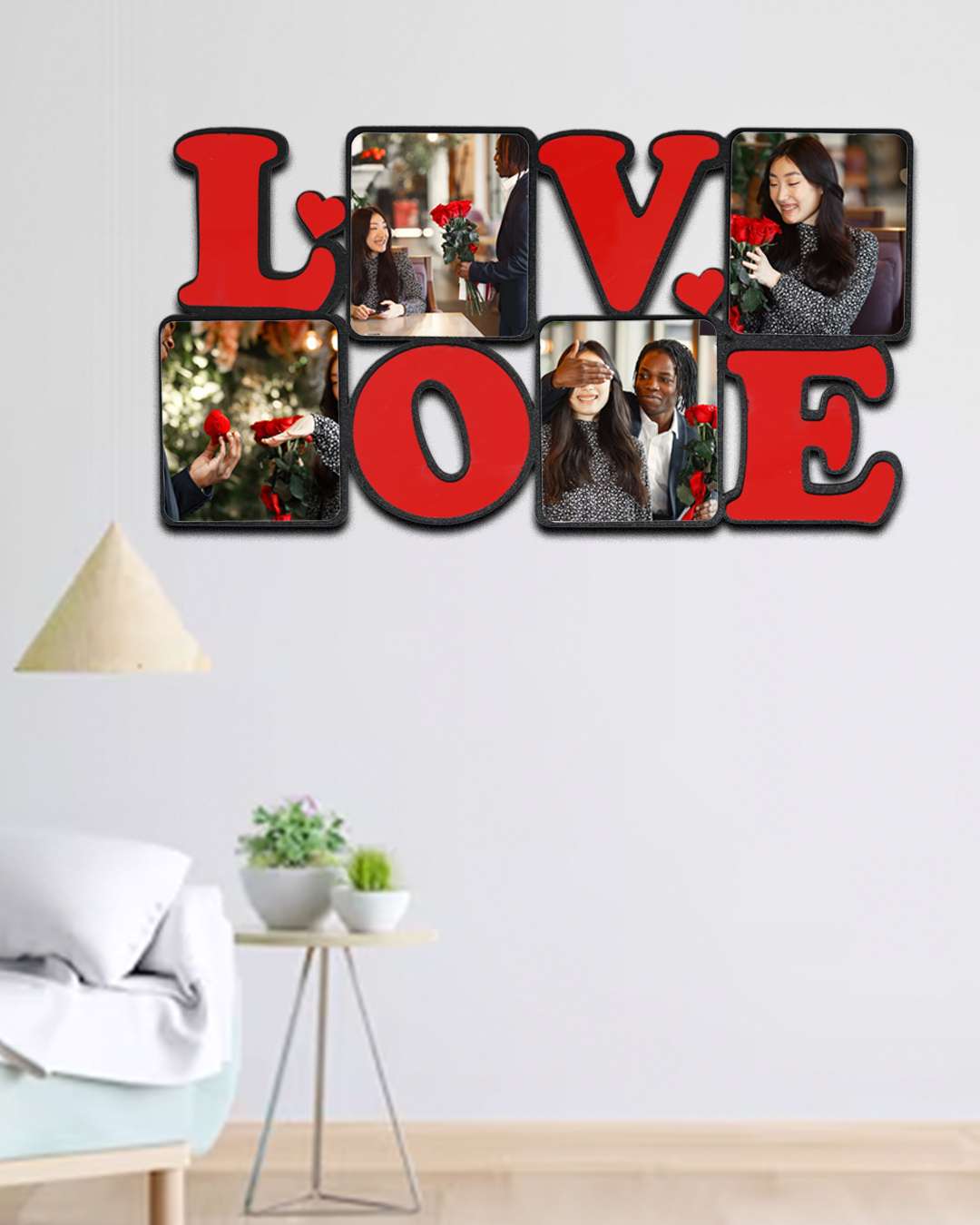 Love – Sublimation Photo Frame  | Black Brown