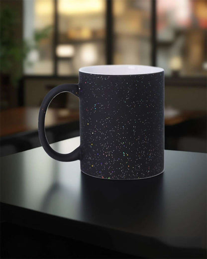 Black Glitter Magic Mug | Black