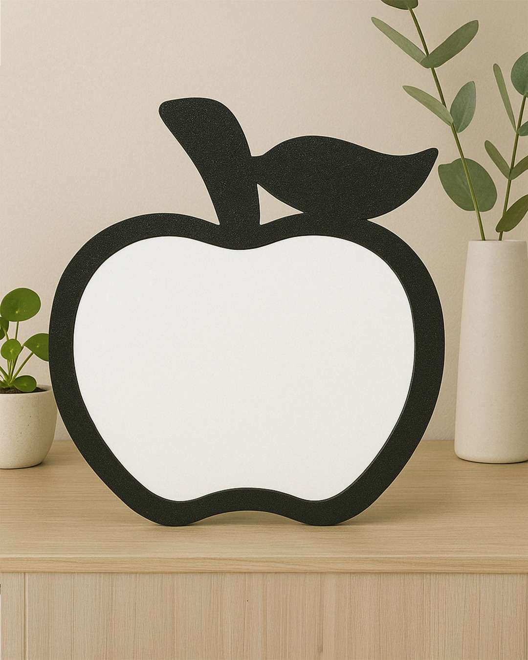 Apple Shaped – Sublimation Photo Frame  | Black