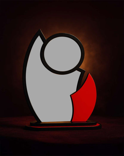 Customized Wooden Sublimation MDF and Acrylic Momento Trophy   | Red