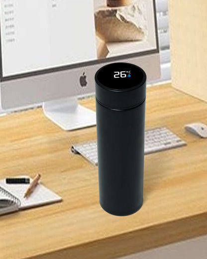LED Temperature Bottle 500 ml  | Black