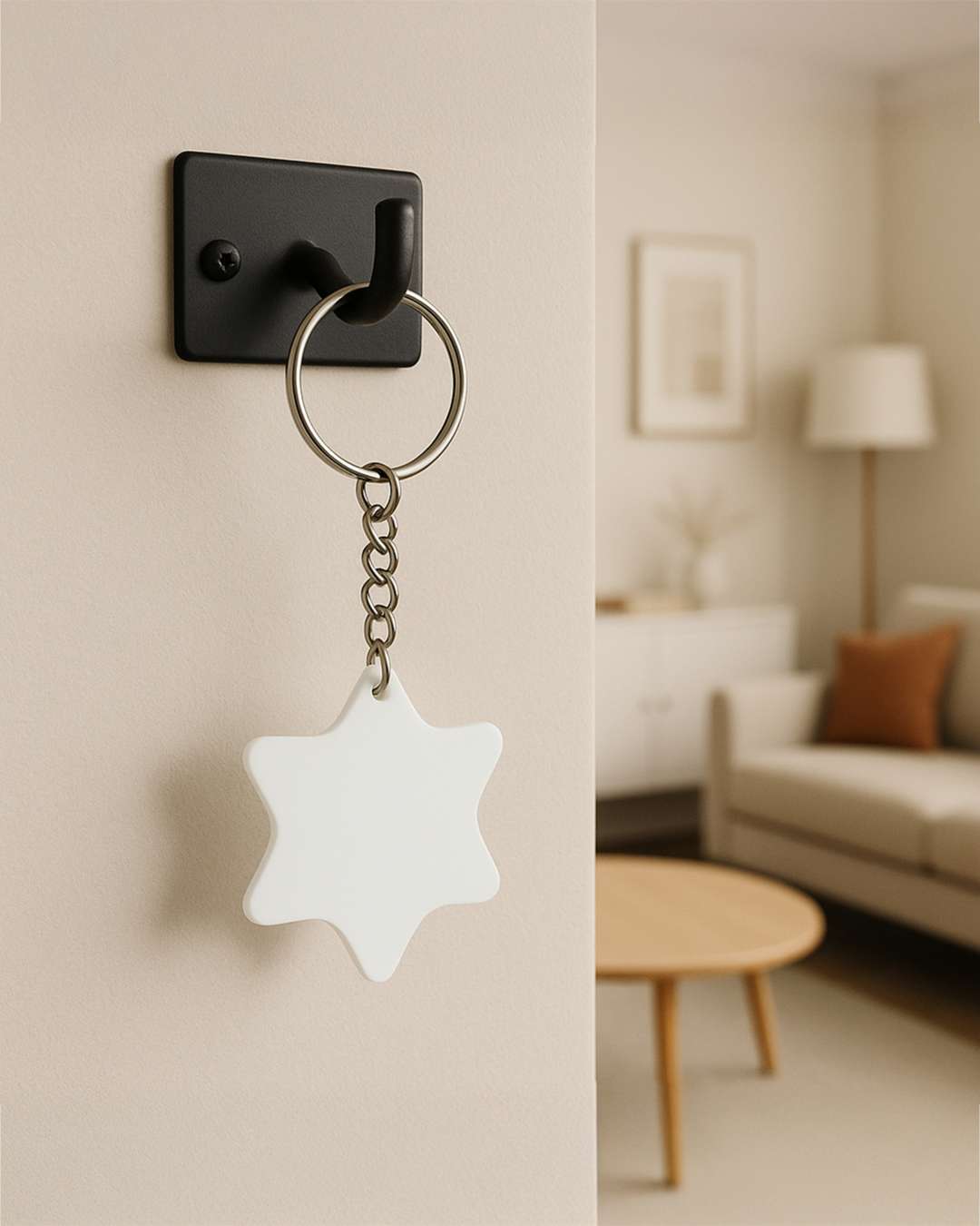 Star Shape Key Chain   | White