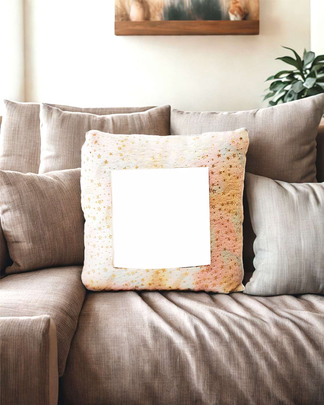 Multi Colored Heart Shaped Pillow – Personalized with your photo or text | Multi