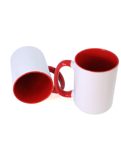 15oz Red Inner Color Mug  | Red Inner