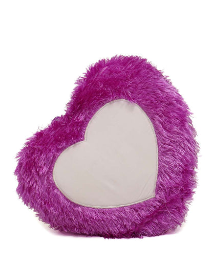 Purple fur Heart Shaped Pillow | Purple