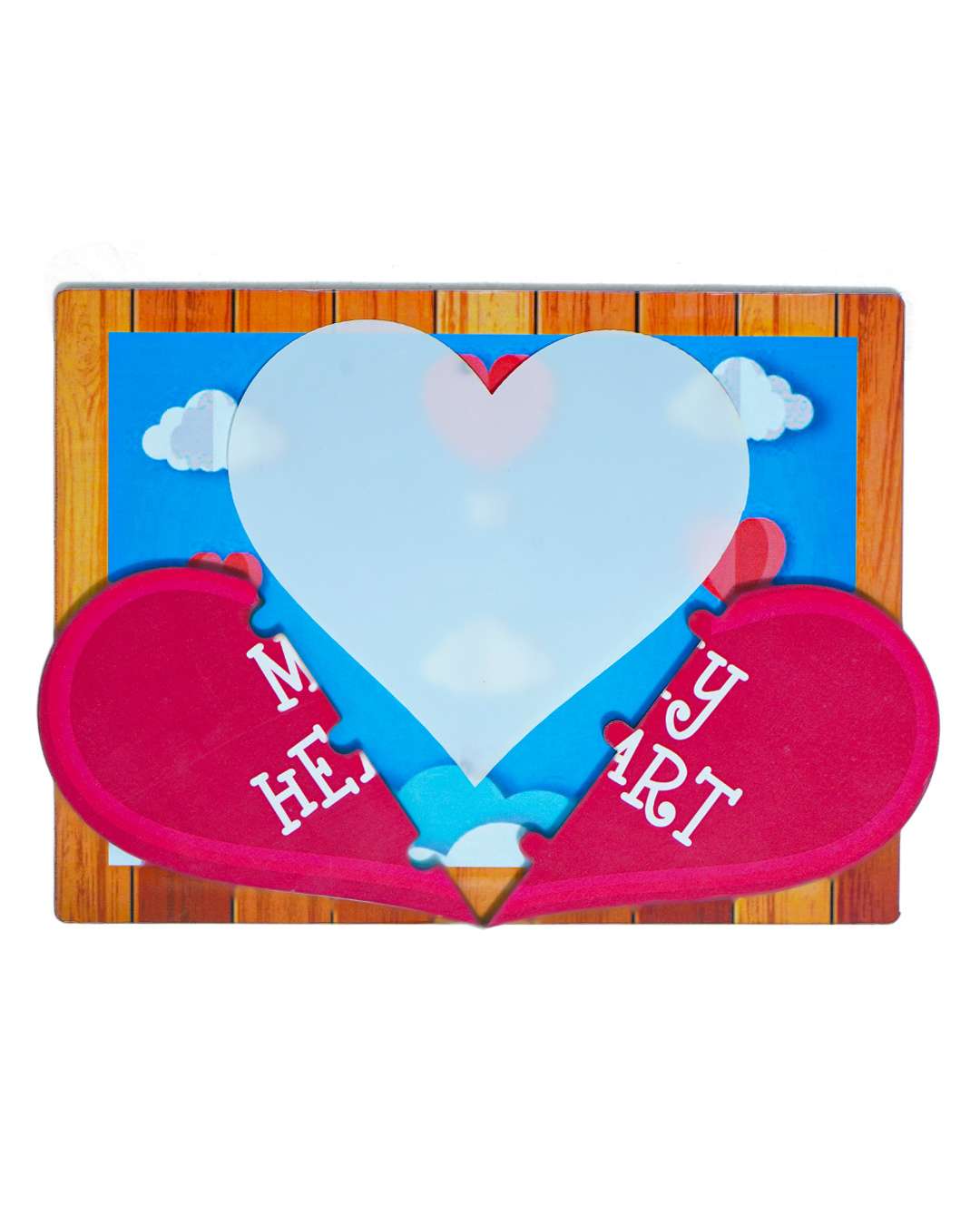 My Heart – Sublimation Photo Frame  | Red Brown