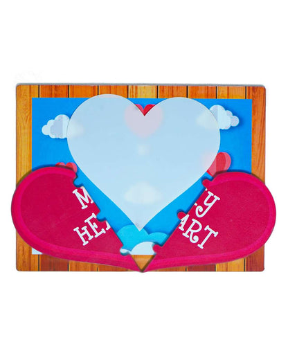 My Heart – Sublimation Photo Frame  | Red Brown