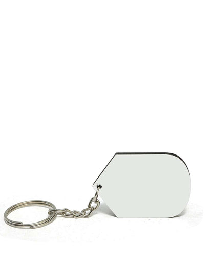 Hexa Shape Key Chain   | White