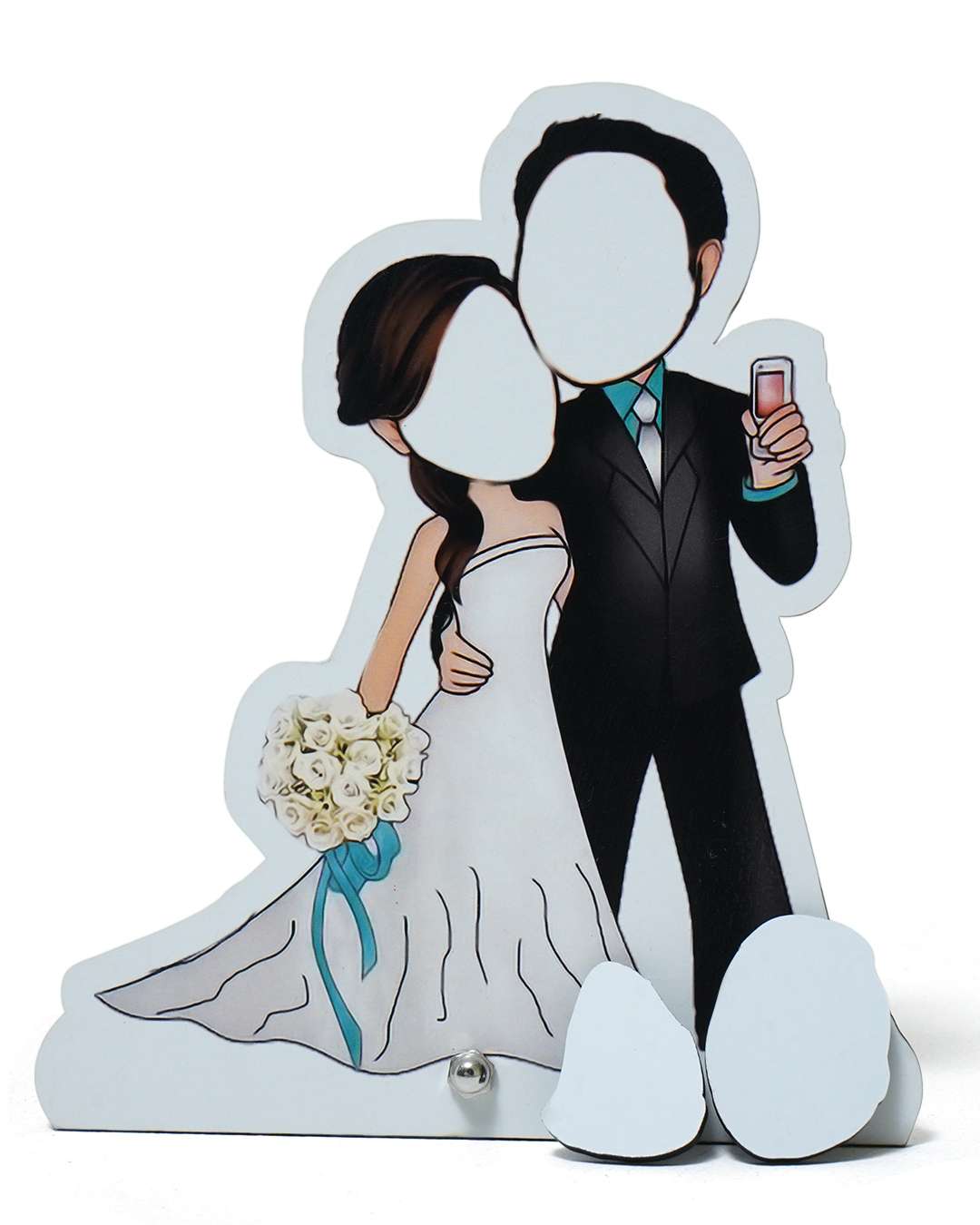 Caricature of New Married Christian Couple