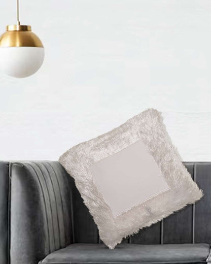 Cream Square Shaped Pillow – Personalized with your photo or text | Cream