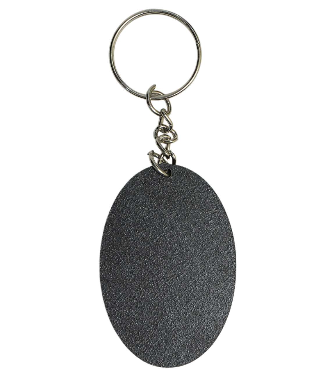 Oval Shape MDF Key Chain  | White