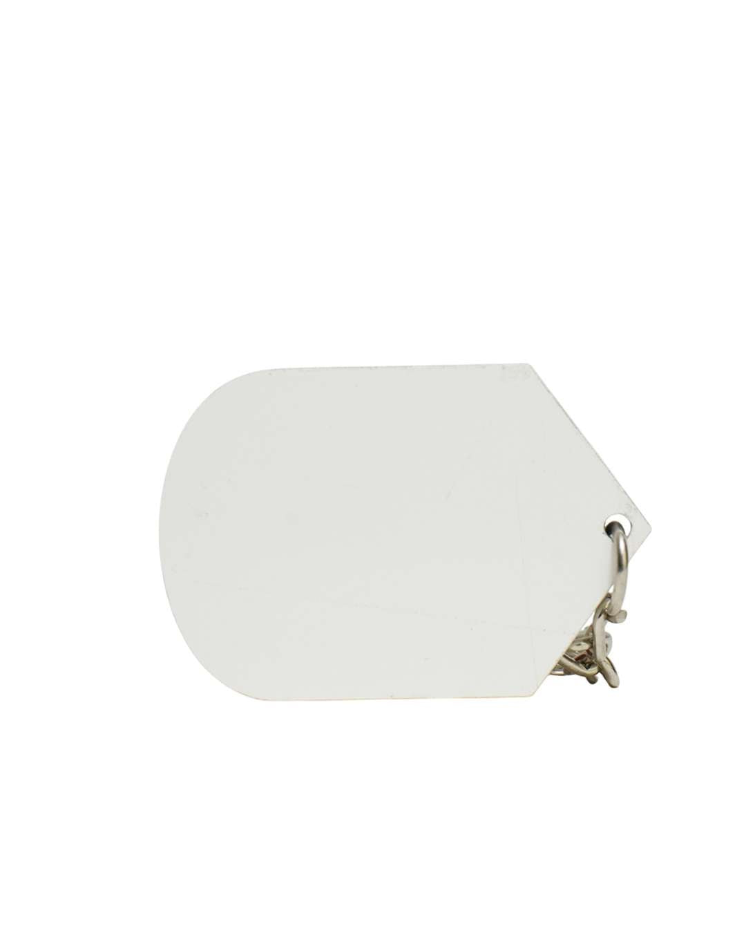 Hexa Shape Acrylic Key Chain | White