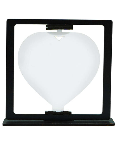 Heart in Square – Sublimation Photo Frame  | Red Black
