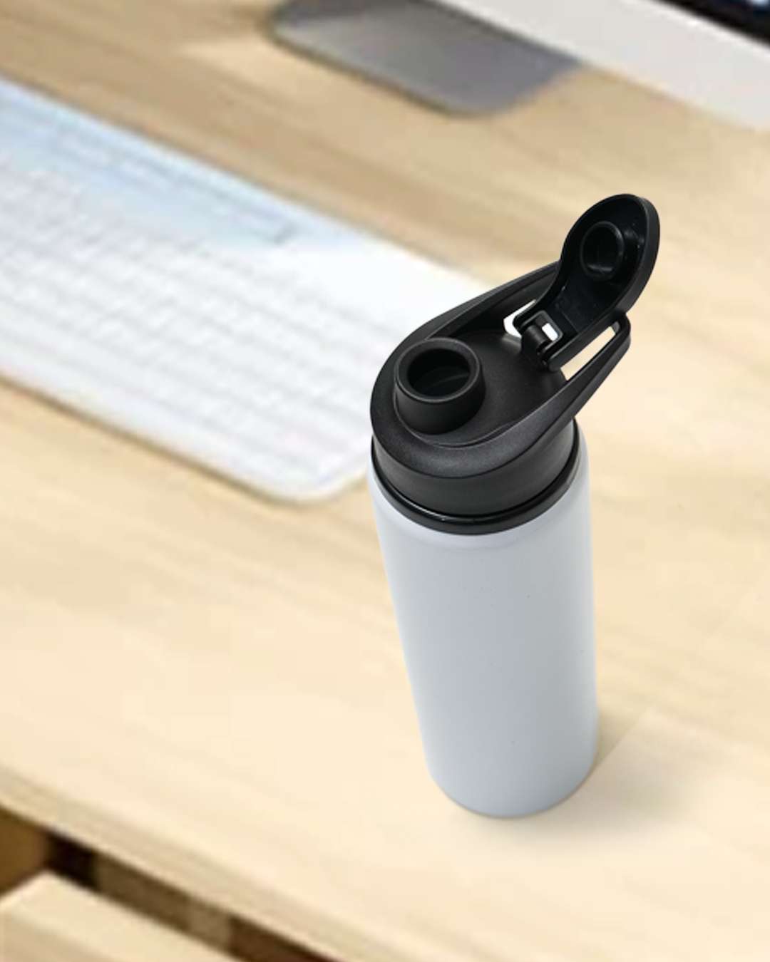 Sports Flap Water Bottle 750 ml | White