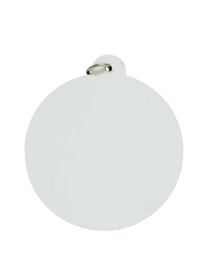 Round Shape Key Chain  | White