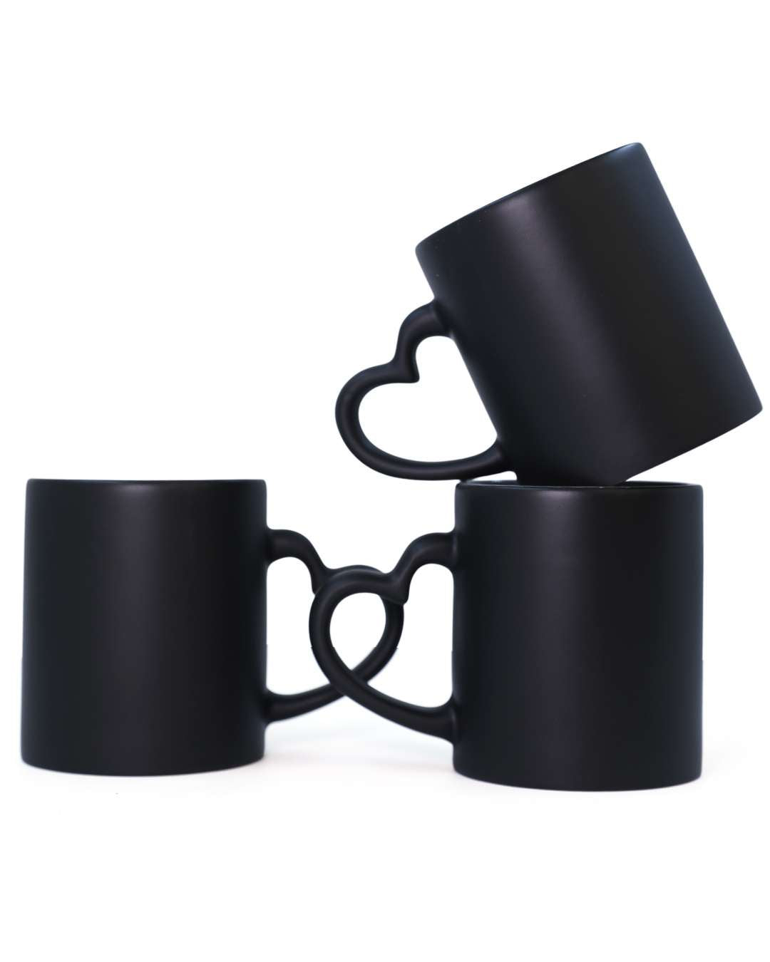 Black Mug in Heart Shape  | Black