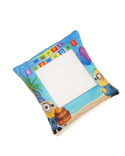 Happy Birthday Square Shaped Pillow – Personalized with your photo or text | Multi