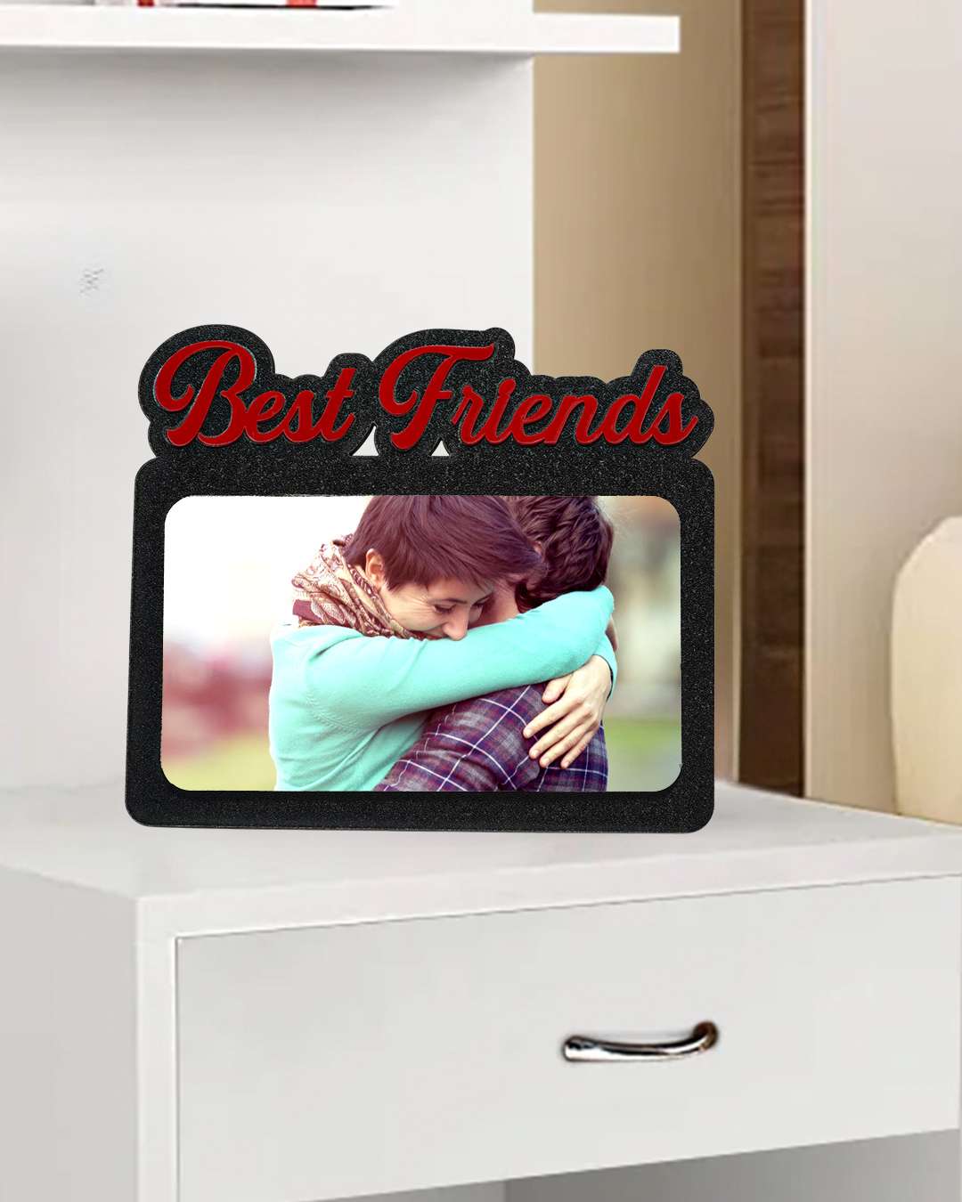 Best Friends – Sublimation Photo Frame  –  | Red Black