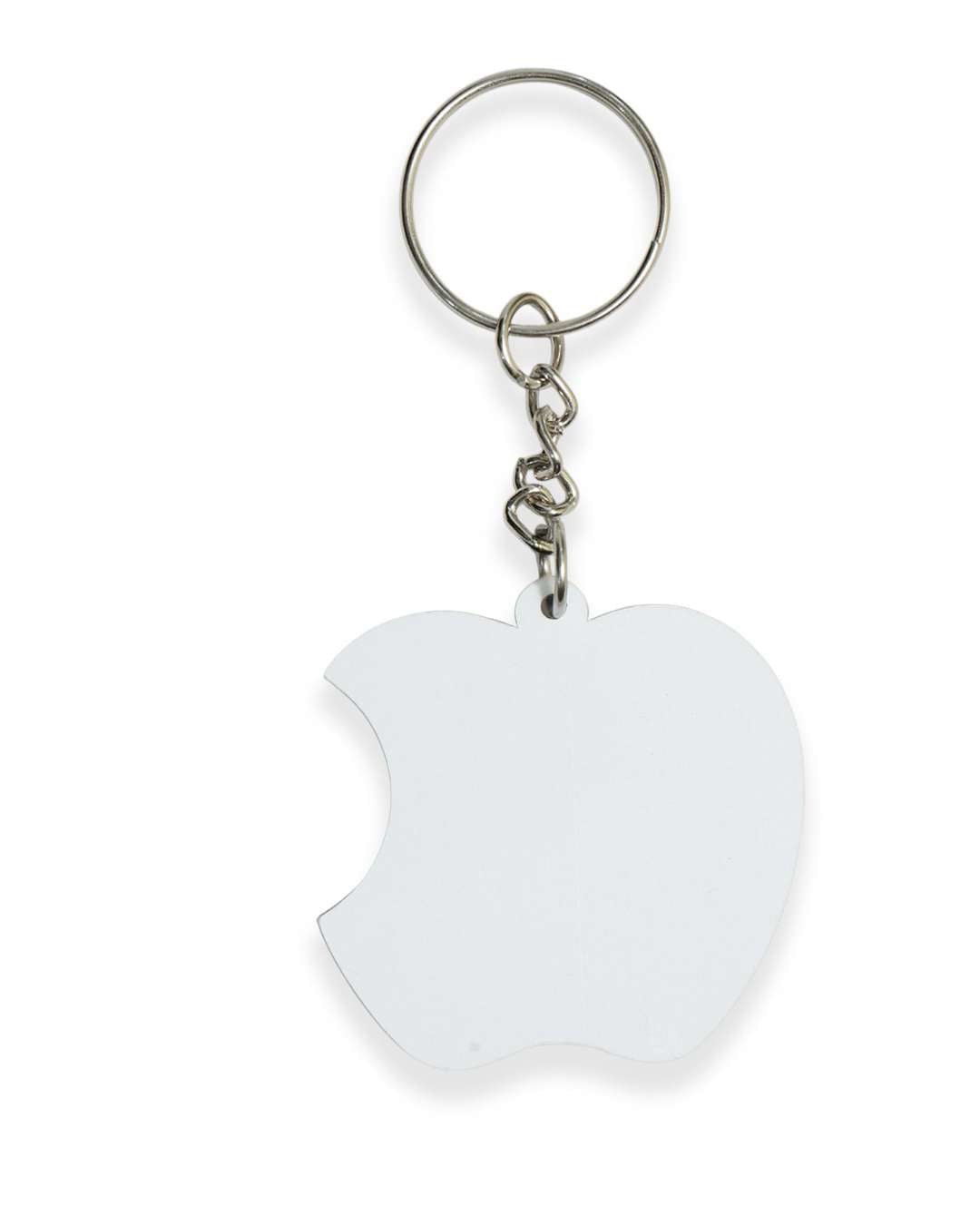 Apple Shape Key Chain   | White