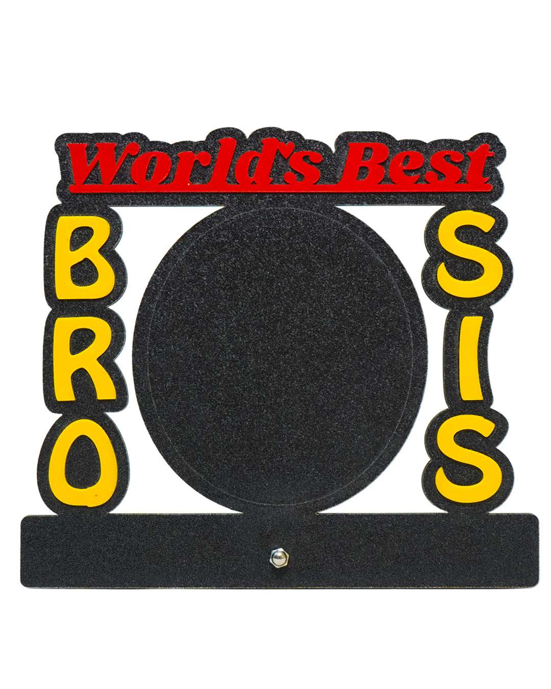 World's Best Bro Sis – Sublimation Photo Frame  | Red Black Yellow