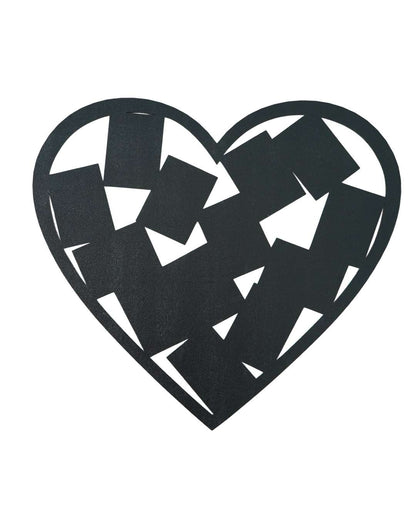 Heart Shaped Collage – Sublimation Photo Frame  |  Black