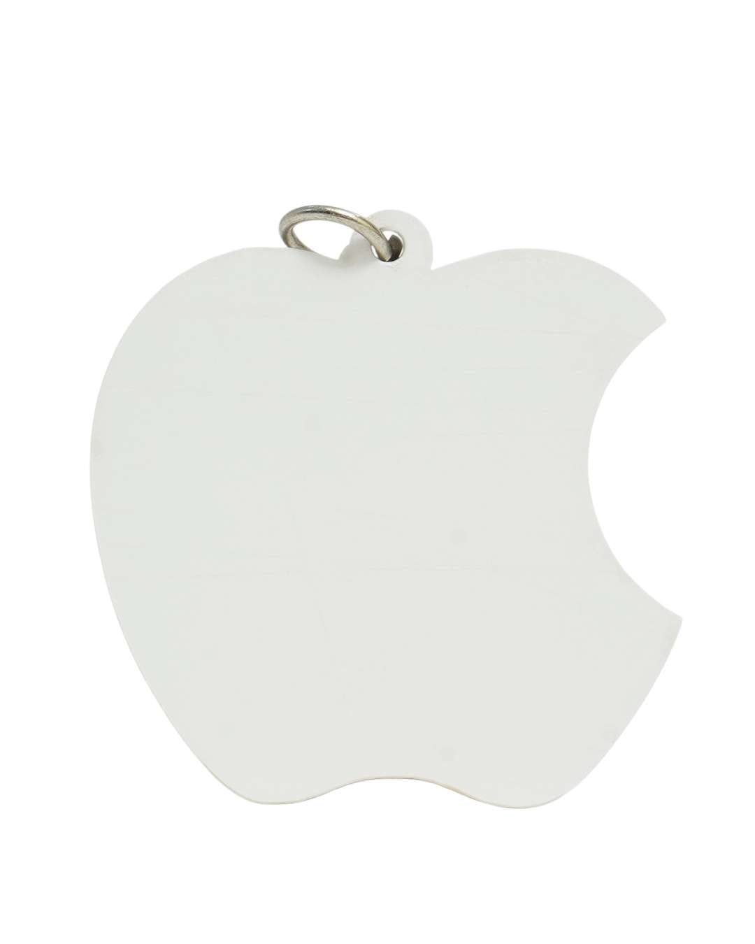 Apple Shape Polymer Key Chain  | White