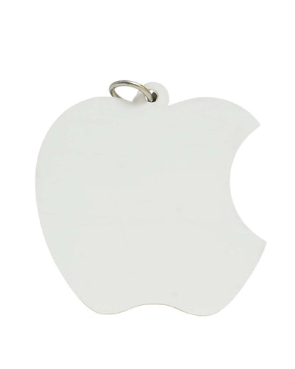 Apple Shape Polymer Key Chain  | White