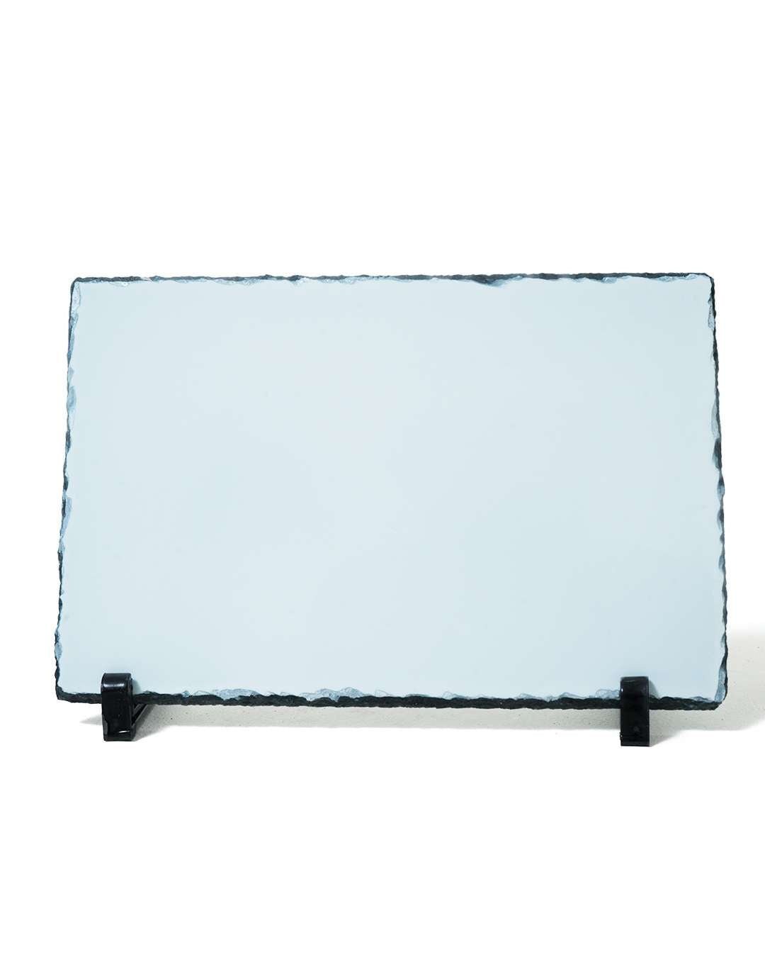 Customized Blank Slate Rock Set with Display Stand  | White