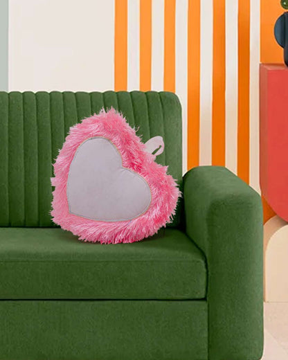 Pink Heart Shaped Pillow – Personalized with your photo or text | Pink