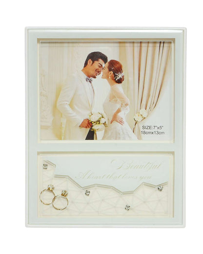 Couple Ring Design Imported LED Frame  | White
