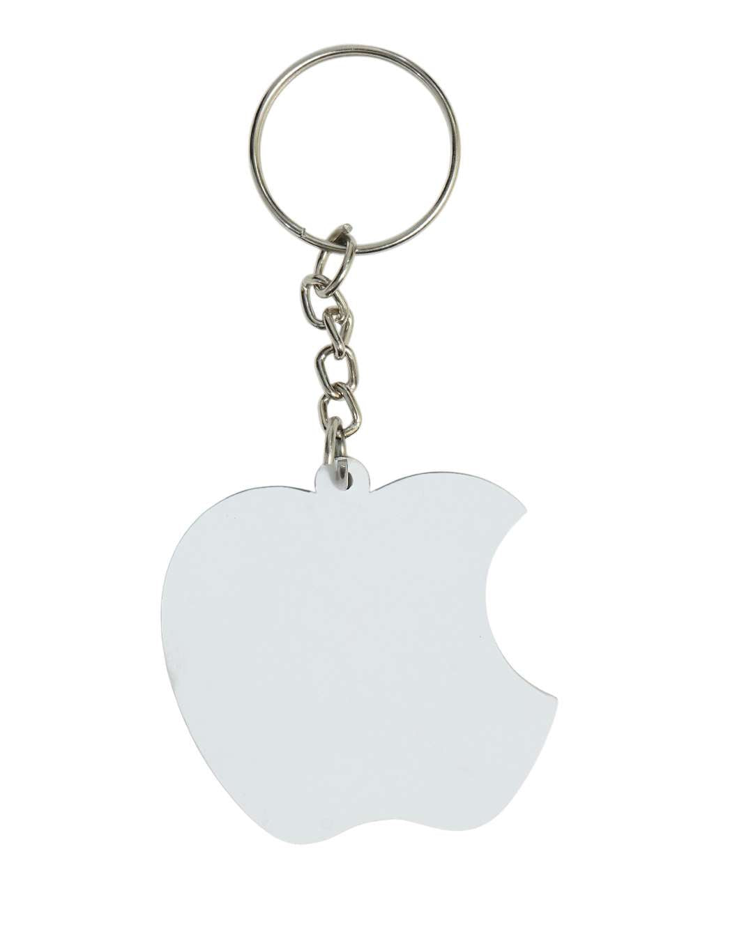 Apple Shape Key Chain | White