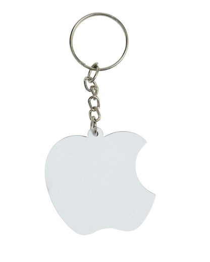Apple Shape Key Chain | White