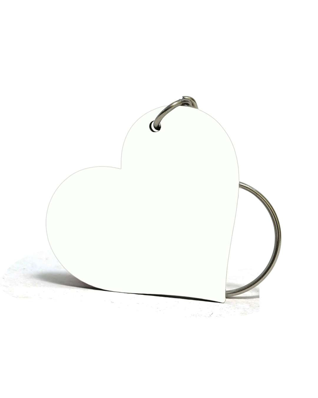 Heart Shape Key Chain  | White