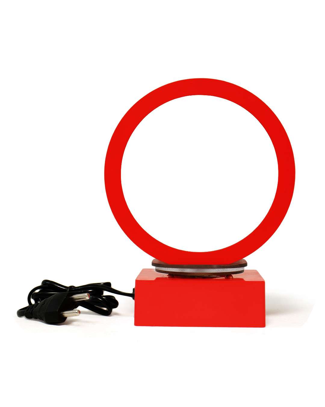 LED MDF Rotating Lamp Round Shape Photo Lamp |  Red