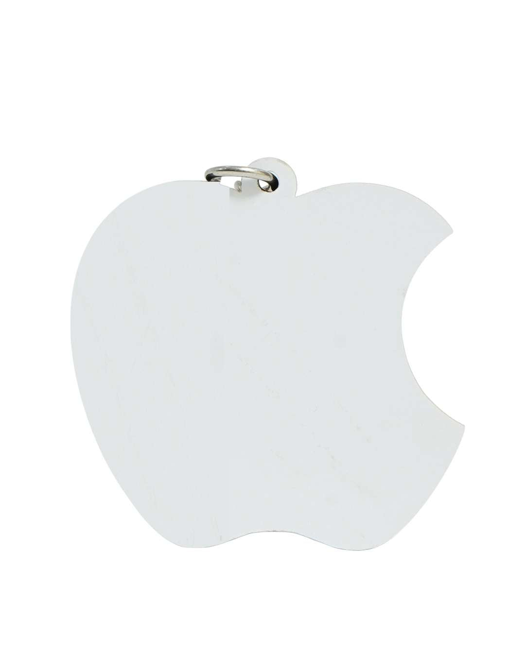 Apple Shape Key Chain | White