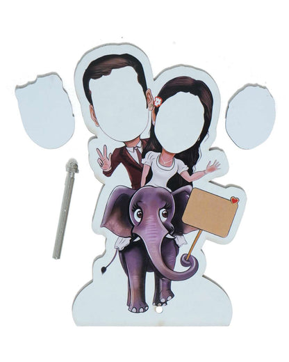 Couple Riding on Elephant