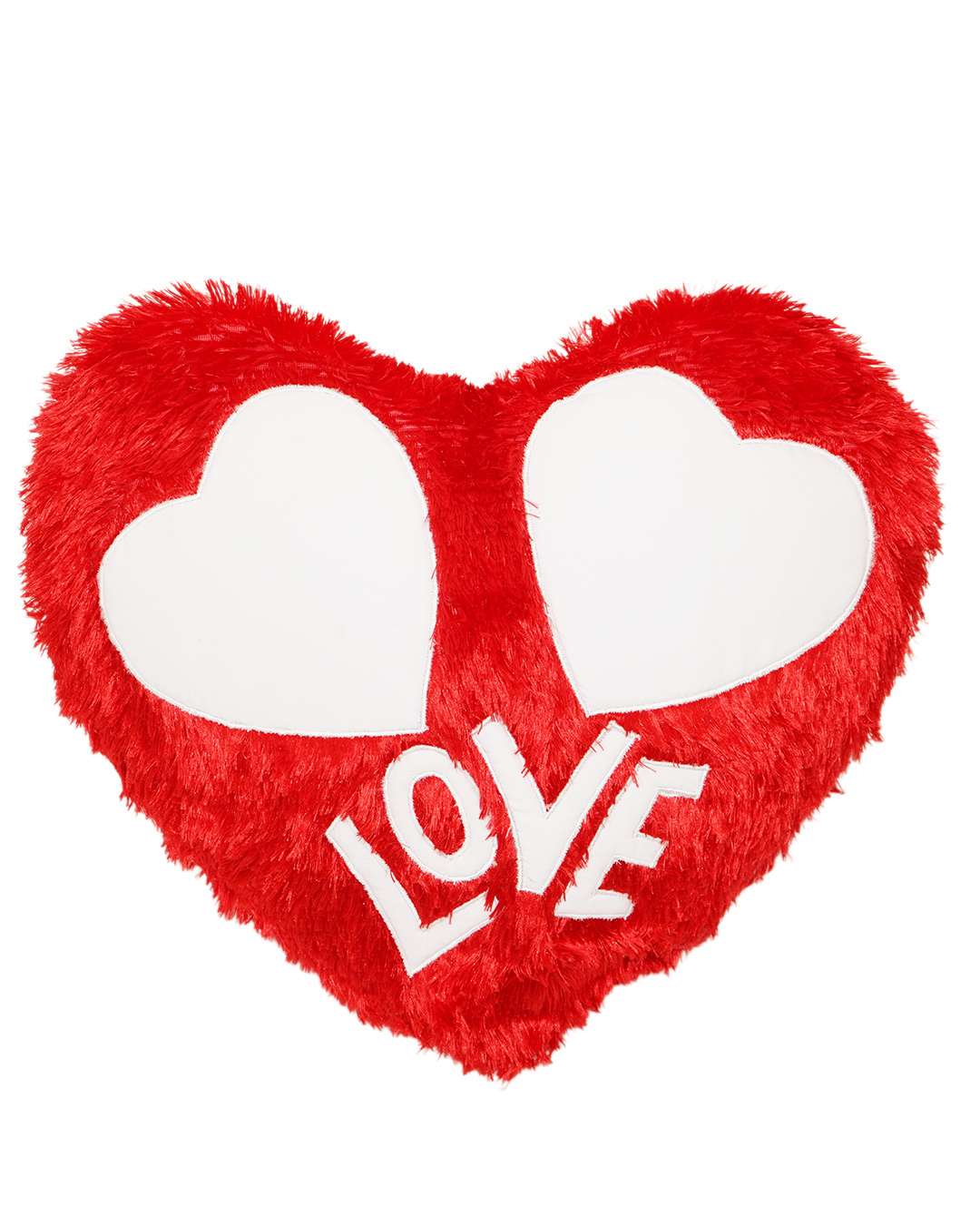 Double Heart Shaped Pillow – Personalized with your photo or text | Red