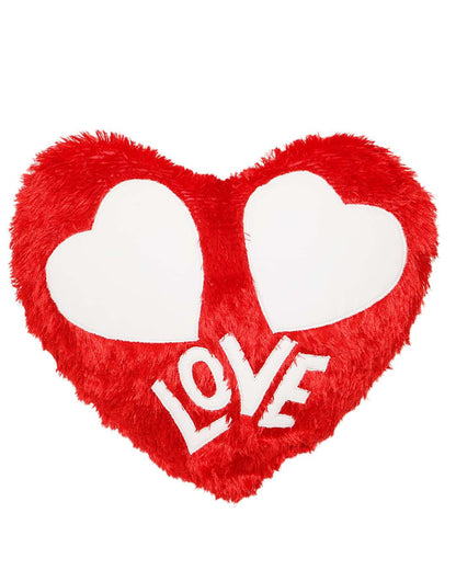 Double Heart Shaped Pillow – Personalized with your photo or text | Red