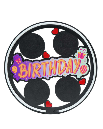 Birthday Wall Hanging Light Frame with 4 Pictures   | Multi