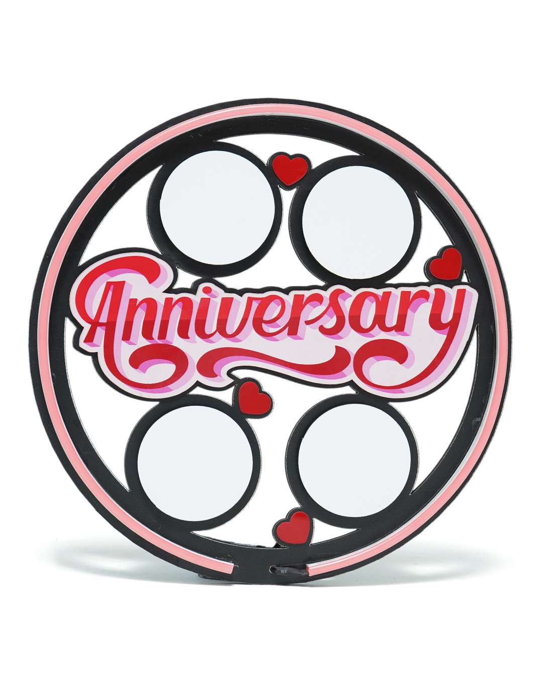 Anniversary Wall Hanging Light Frame with 4 Pictures | Multi